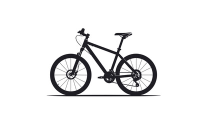 Fototapeta premium Black Mountain Bike with Two Wheels.