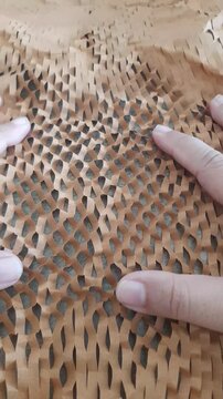 Honeycomb kraft paper eco-friendly packaging	
