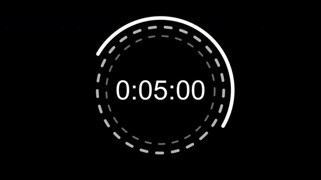 10 second countdown timer sequence with white number text glowing from 10 to 0 with brown and tan circle elements. Circle countdown timer 10 sec on black background 4K UHD
