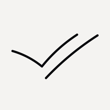 Minimalist double check mark symbol vector illustration