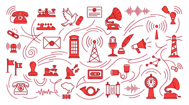 Communication Icons: History and Technology of Connection