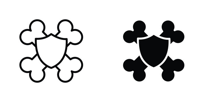 Strong healthy bones icons Designs. icon element in trendy styles