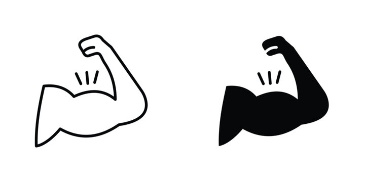 Will power icons Designs. icon element in trendy styles