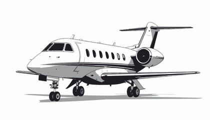 Fototapeta premium Private Jet Airplane Vehicle Transport.