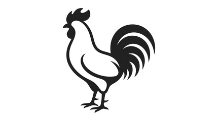 Rooster Silhouette Icon - Farm Animal Vector Graphic © Saiful