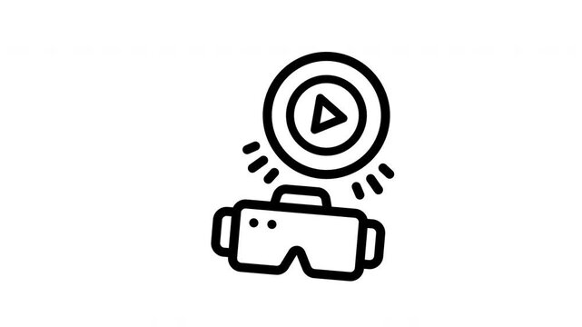 virtual reality minimalist stroke animation