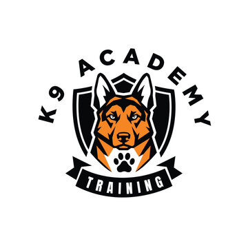 Illustration of K9 Dog Training Logo Design Vector Illustration