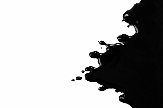 A white canvas with a single black ink spill, symbolizing purity and corruption in contrast.