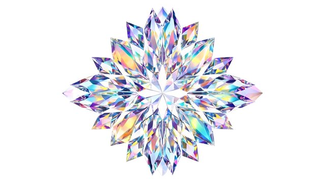 Multi faceted crystal star shape