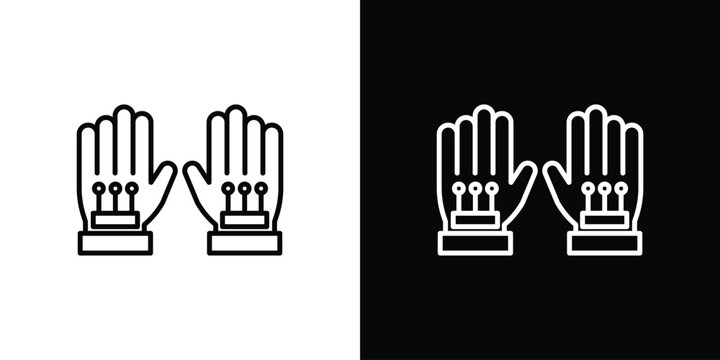 Wired gloves icon for web or mobile apps. EPS10