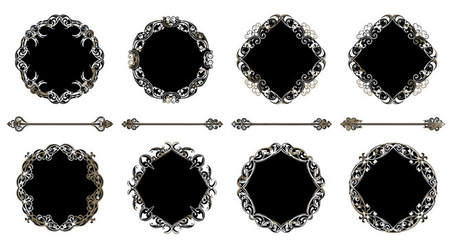 Ornate Decorative Frames Collection: Victorian, Baroque Elements