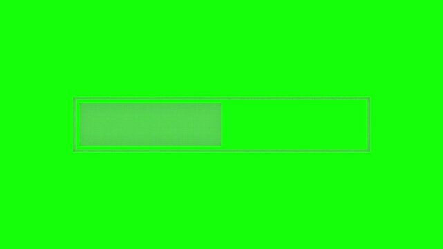 A green screen with a rectangle.