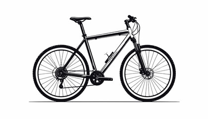 Fototapeta premium Modern bicycle with black frame design.