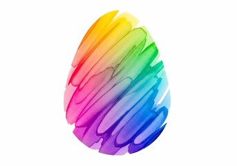 Fototapeta premium Rainbow Swirl Egg Splash