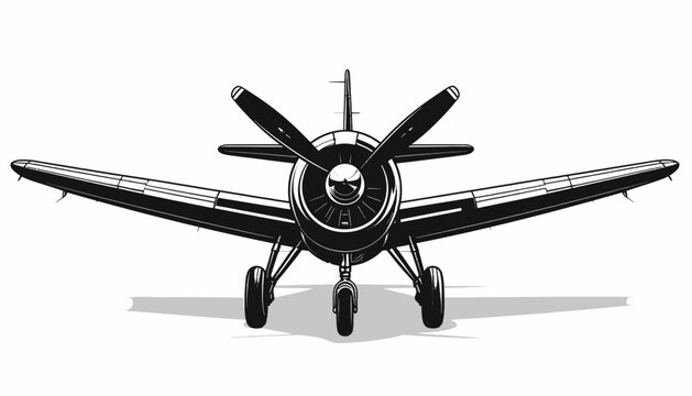 Vintage airplane with propellers and wings.
