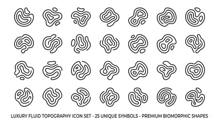 Abstract Organic Shapes Set of 25 Unique Biomorphic Forms. © Chun