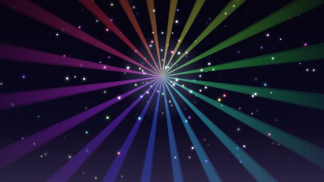 Chaotic Mirror Ball Reflections and Rainbow Light Beams