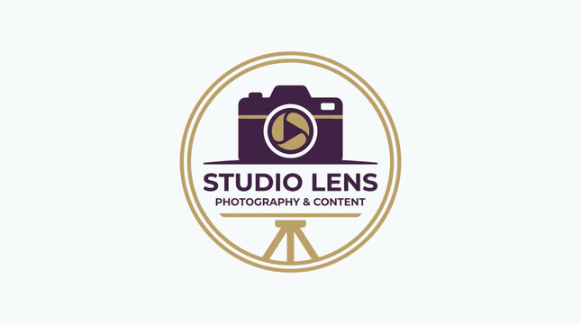 Studio Lens Photography and Content Logo Design.