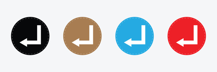 Fototapeta premium Down left icon glyph vector illustration . EPS 10 .