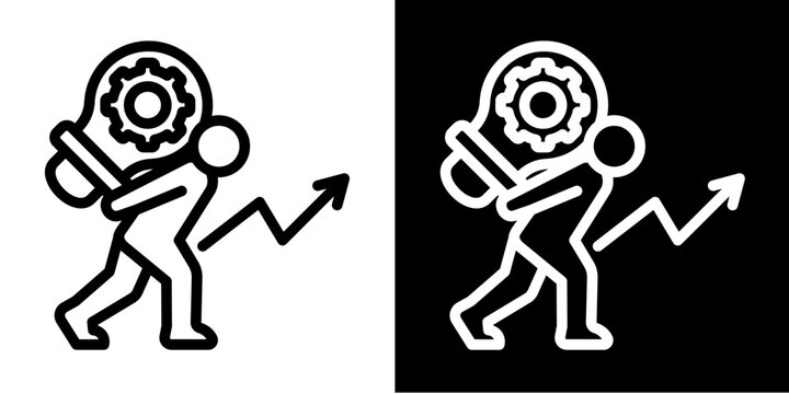 Heavy Load  Icon Set White Glyph Style Collection