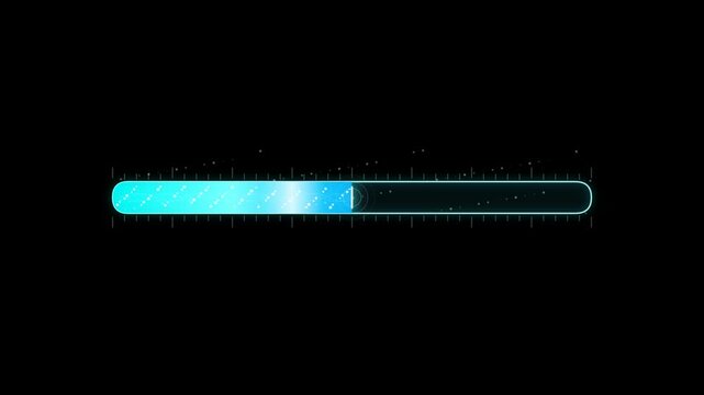 Digital Blue Progress Bar Animation for Modern Tech Interface Loading