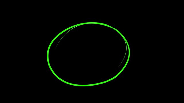 Set of animated hand-drawn circle lines ico