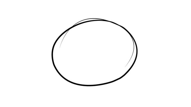 Set of animated hand-drawn circle lines ico