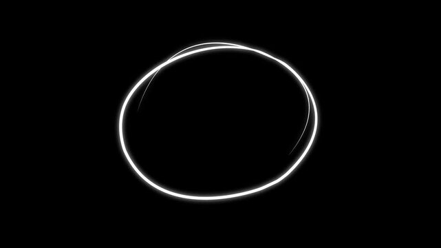 Set of animated hand-drawn circle lines ico