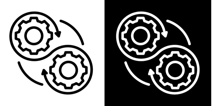 Endless Workflow  Icon Set White Glyph Style Collection