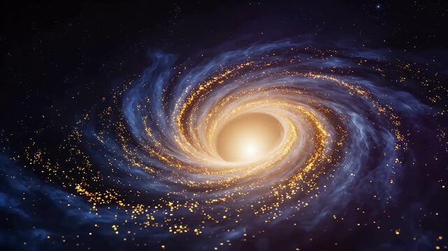 Spiral galaxy in space