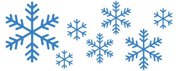 Snowflake Winter Icons Pack Ice Crystal Cold Season Holiday Decorative Graphics © ALEX
