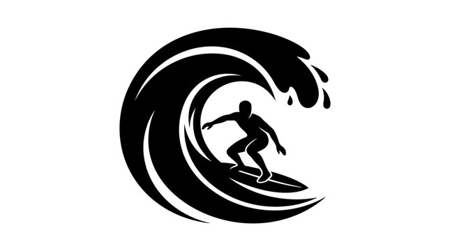 Man surfing on a wave board.
