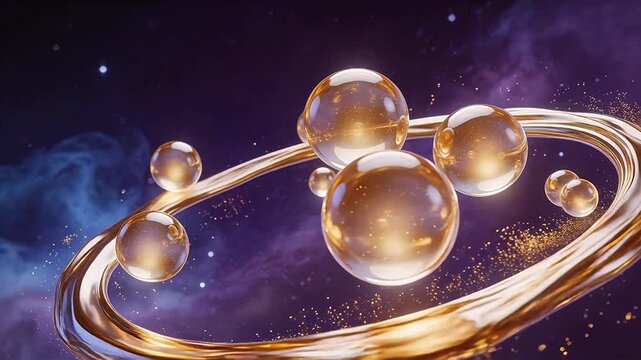 Golden spheres in cosmic swirl