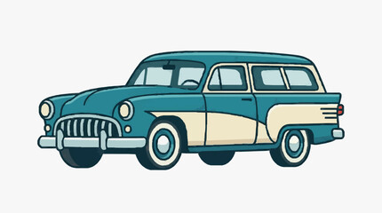 Fototapeta premium Classic Vintage Station Wagon Design.