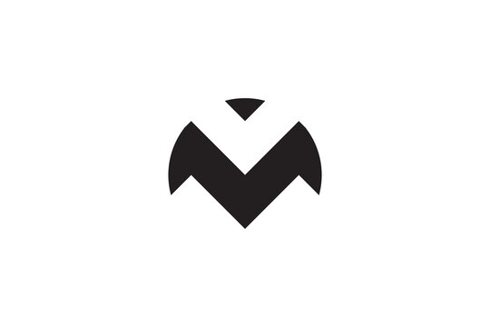 Abstract Bat Mask Logo Vector: Geometric Wing Initial Monogram Minimalist Fox Superhero Brand Icon