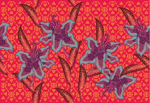 Very beautiful floral motifs are suitable for background textile printing and other purposes.