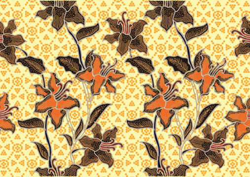 Very beautiful floral motifs are suitable for background textile printing and other purposes.