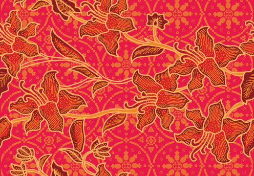 Very beautiful floral motifs are suitable for background textile printing and other purposes.