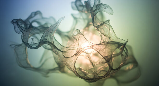 Abstract light passing through delicate structure