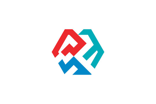 Abstract MDP Monogram Logo Vector: Modern Hexagonal Geometric Interlocking Letter Mark Branding Sign