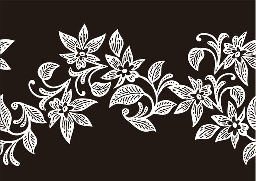 Very beautiful floral motifs are suitable for background textile printing and other purposes.