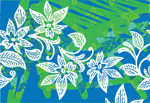 Very beautiful floral motifs are suitable for background textile printing and other purposes.