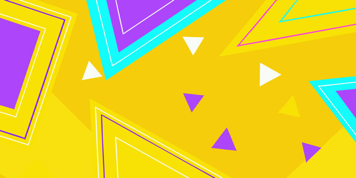 Geometric pattern with triangles and rectangles on a yellow background