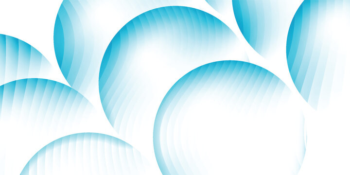 Abstract geometric background with three repetitive circles made of blue vertical gradient
