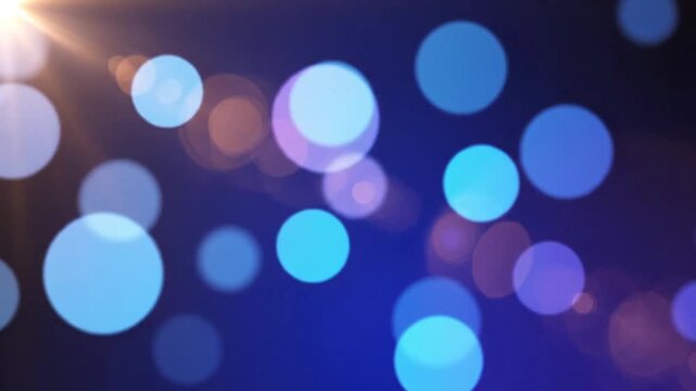 Abstract Light Orbs in Soft Blue Violet Bokeh Setting