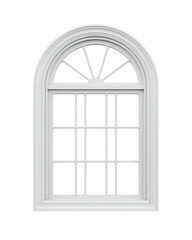 Obraz premium Arch top double hung window with sunburst design