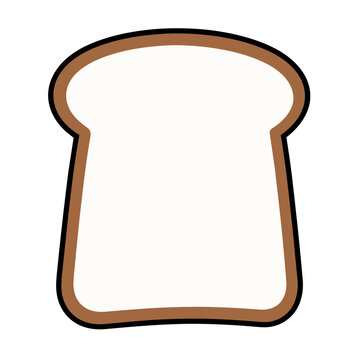Flat illustration of a bread slice