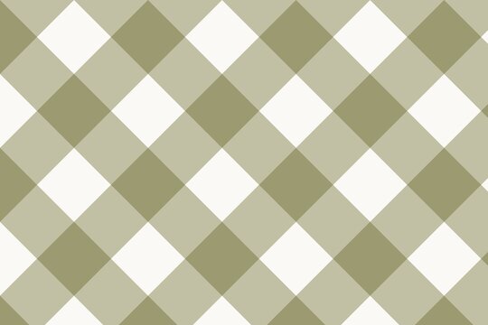 Sage green gingham pattern background, olive checkered fabric texture, rustic picnic tablecloth design, diagonal plaid geometric backdrop