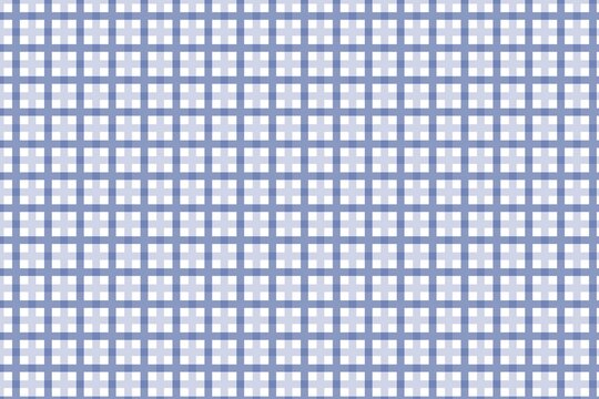 Blue gingham pattern fabric texture, classic checkered tablecloth background, soft cotton textile weave with light blue and white square grid