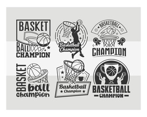 Basketball Champion Typography Bundle   Motivational Basketball Vector Design for T Shirt & Team Players © Aesthetic Studio